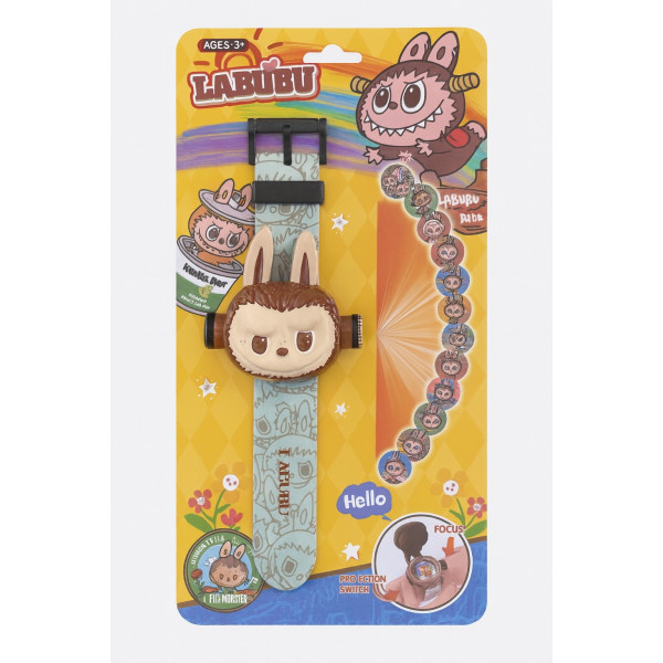 Labubu Παιδικό Ρολόι Προβολέα 3087-46 Καφέ