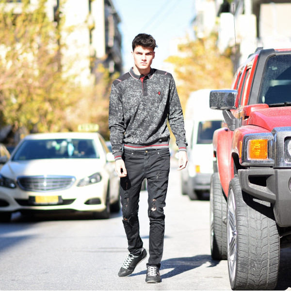 MEN POLO BLOUSE BATIK 311 BLACK