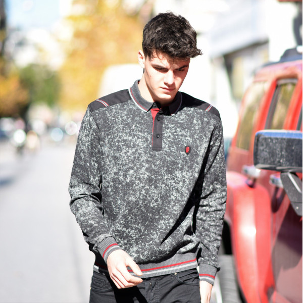 MEN POLO BLOUSE BATIK 311 BLACK