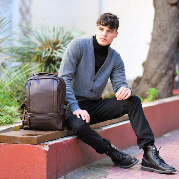 MEN'S CARDIGAN BUTTON CLASSIC MOHICANS 312 GRAY