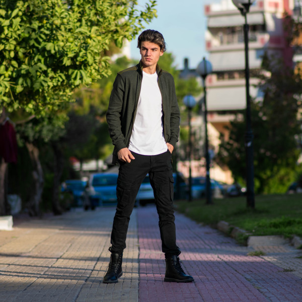 MEN'S ZIPPER CARDIGAN MOHICANS 313 KHAKI