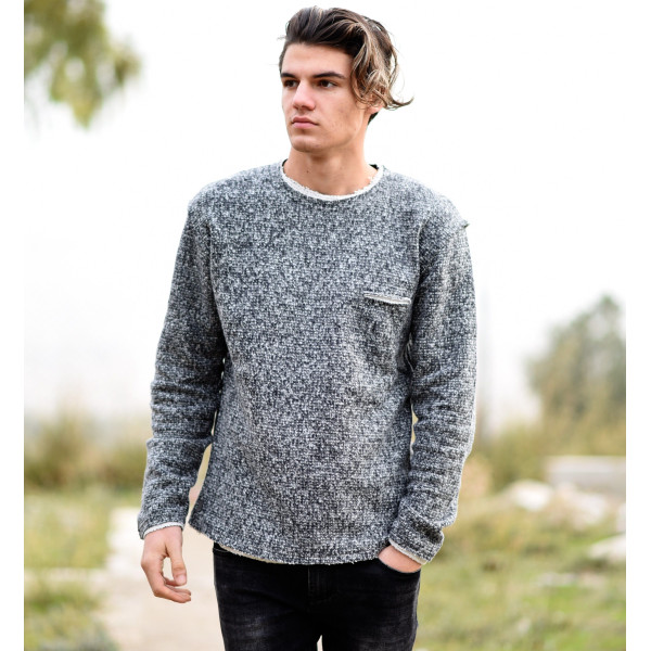 MEN'S BLOUSE SWEATSHIRT CREWNECK  MOHICANS 320 GRAY