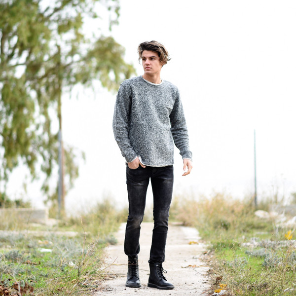 MEN'S BLOUSE SWEATSHIRT CREWNECK  MOHICANS 320 GRAY