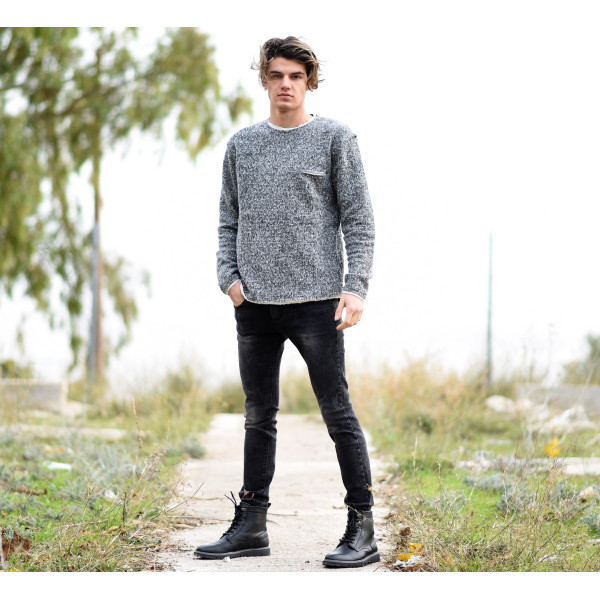 MEN'S BLOUSE SWEATSHIRT CREWNECK  MOHICANS 320 GRAY