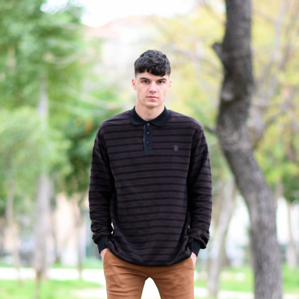 ΑΝΔΡΙΚΗ POLO SHIRT ΡΙΓΕΣ MOHICANS 326 ΚΑΦΕ