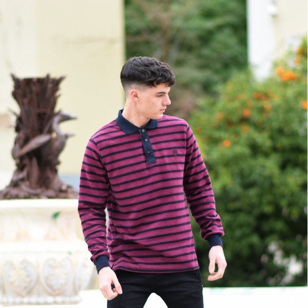 ΑΝΔΡΙΚΗ POLO SHIRT ΡΙΓΕΣ MOHICANS 326 ΜΠΟΡΝΤΟ