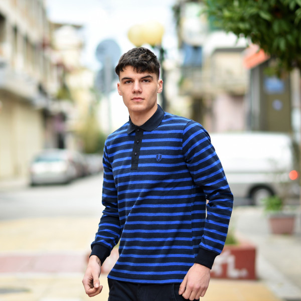ΑΝΔΡΙΚΗ POLO SHIRT ΡΙΓΕΣ MOHICANS 326 ΜΠΛΕ