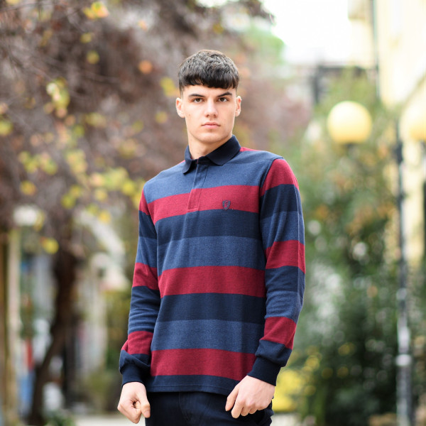 ΑΝΔΡΙΚΗ POLO SHIRT ΡΙΓΕΣ MOHICANS 327 ΜΠΛΕ