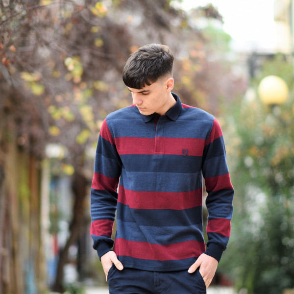 ΑΝΔΡΙΚΗ POLO SHIRT ΡΙΓΕΣ MOHICANS 327 ΜΠΛΕ