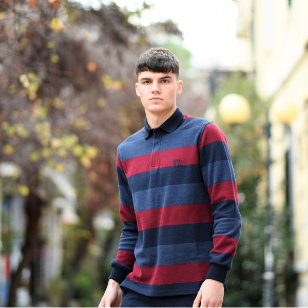 ΑΝΔΡΙΚΗ POLO SHIRT ΡΙΓΕΣ MOHICANS 327 ΜΠΛΕ