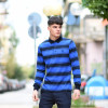 MEN POLO BLOUSE WITH STRIPED MOHICANS 328 BLUE
