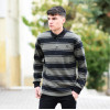 MEN POLO BLOUSE WITH STRIPED MOHICANS 328 KHAKI