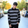 MEN POLO BLOUSE WITH STRIPED MOHICANS 328 GRAY