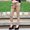 TROUSERS HIGH WAIST  LEATHER MOHICANS 3283 BEIGE