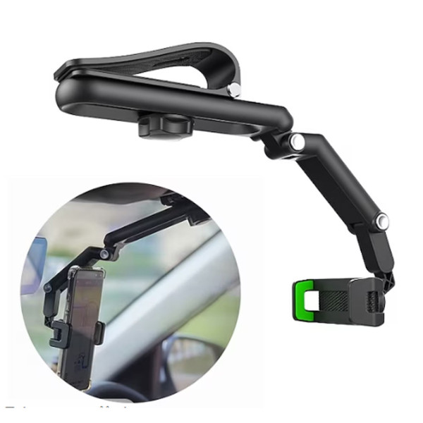 Πολυλειτουργική Βάση Κινητού Αυτοκινήτου 360° με Κλιπ-Μανταλάκι HQ-0192 Μαύρη