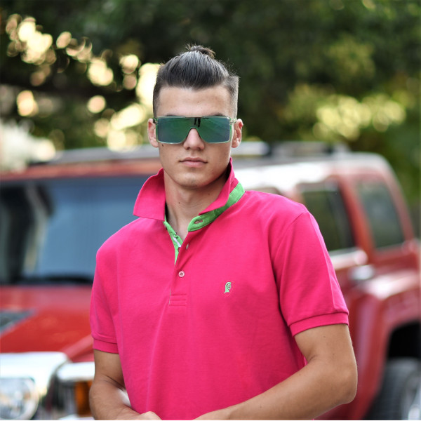 ΑΝΔΡΙΚΟ POLO SHIRT ΜΟΝΟΧΡΩΜΟ MOHICANS 430.ΦΟΥΞΙΑ