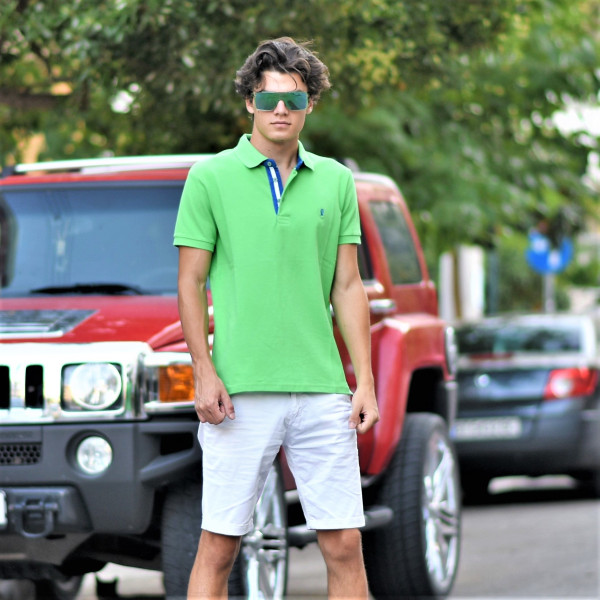 ΑΝΔΡΙΚΟ POLO SHIRT ΜΟΝΟΧΡΩΜΟ MOHICANS 430.ΛΑΧΑΝΗ