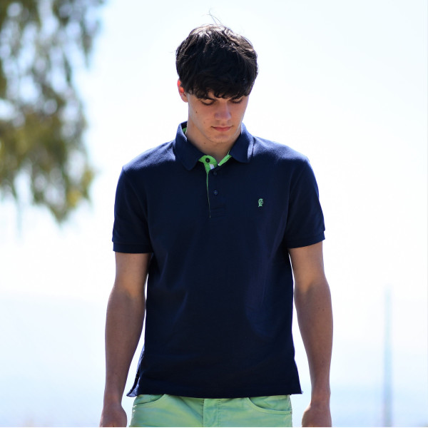 ΑΝΔΡΙΚΟ POLO SHIRT ΜΟΝΟΧΡΩΜΟ MOHICANS 430 ΙΝΤΙΓΚΟ