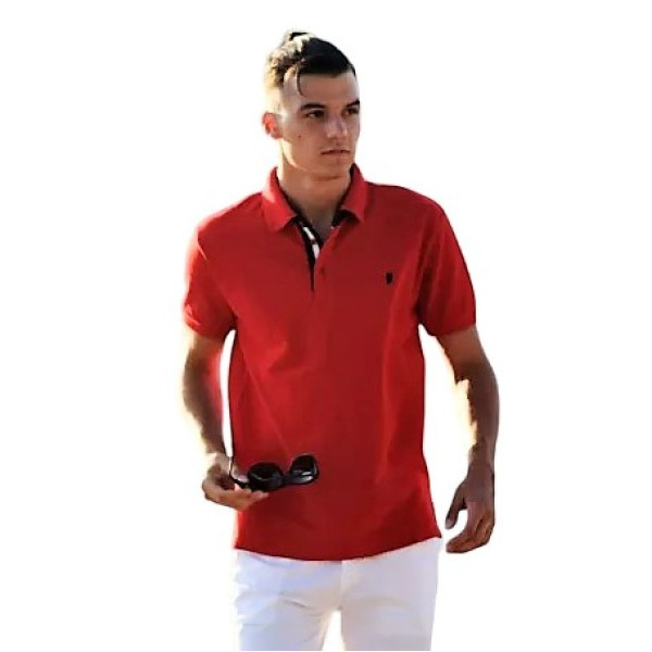 ΑΝΔΡΙΚΟ POLO SHIRT ΜΟΝΟΧΡΩΜΟ MOHICANS 430.ΚΟΚΚΙΝΟ