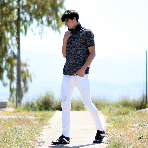 ΑΝΔΡΙΚΟ POLO SHIRT MOHICANS 436.ΓΚΡΙ