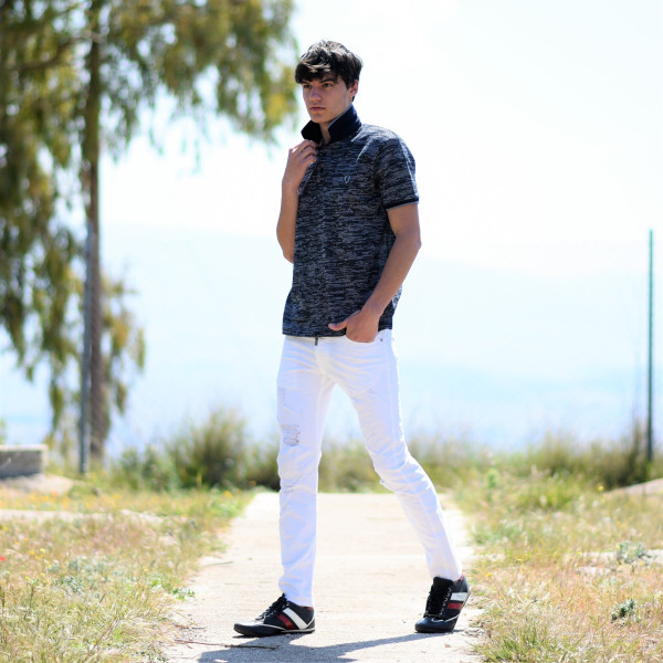 ΑΝΔΡΙΚΟ POLO SHIRT MOHICANS 436.ΓΚΡΙ