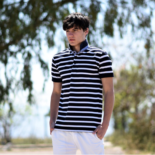 ΑΝΔΡΙΚΟ POLO SHIRT ΜΑΡΙΝΑ MOHICANS 437.ΜΠΛΕ