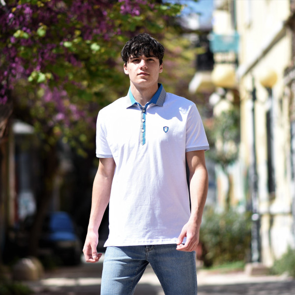 ΑΝΔΡΙΚΟ POLO SHIRT MOHICANS 438.WHITE