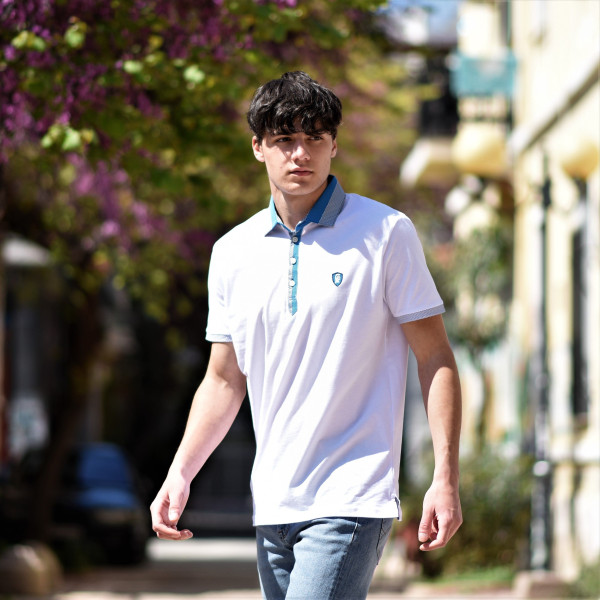 ΑΝΔΡΙΚΟ POLO SHIRT MOHICANS 438.WHITE