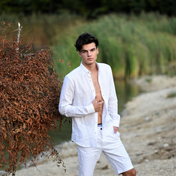 ΑΝΔΡΙΚΟ ΠΟΥΚΑΜΙΣΟ LINEN MOHICANS 4402 ΛΕΥΚΟ