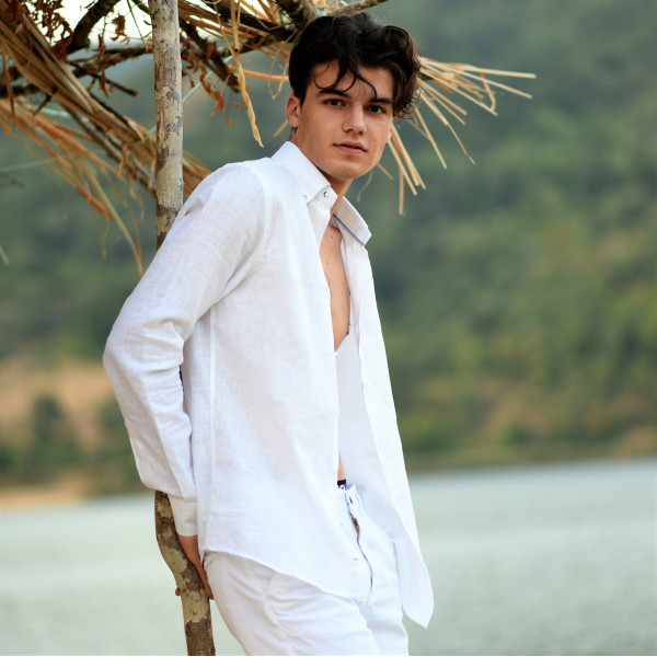 ΑΝΔΡΙΚΟ ΠΟΥΚΑΜΙΣΟ LINEN MOHICANS 4402 ΛΕΥΚΟ