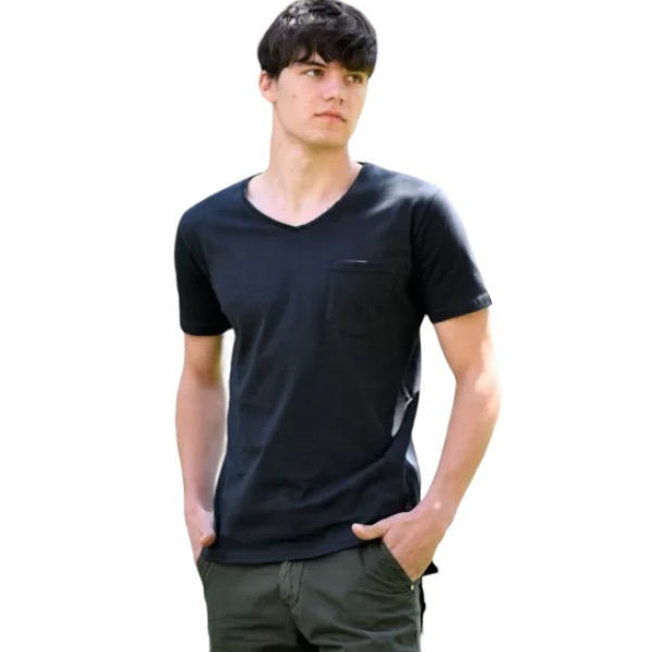 ΑΝΔΡΙΚΟ T-SHIRT ΚΟΝΤΟ ΜΑΝΙΚΙ MOHICANS 453.ΜΑΥΡΟ