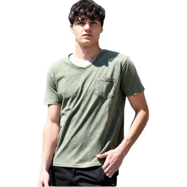 ΑΝΔΡΙΚΟ T-SHIRT ΚΟΝΤΟ ΜΑΝΙΚΙ MOHICANS 453.ΧΑΚΙ