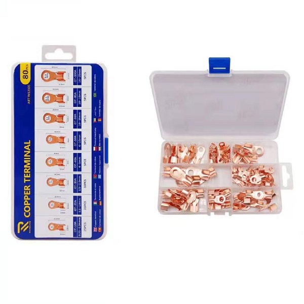 Ακροδέκτες Οπής Χάλκινο 80τμχ 8 μεγέθη W12101