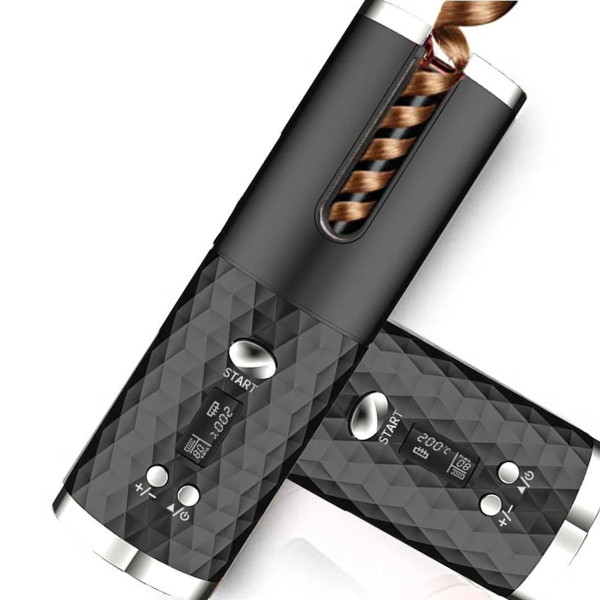 Rechargeable Hair Iron For Curls With Led Screen – Cordless Automatic Curler 501-6 Black