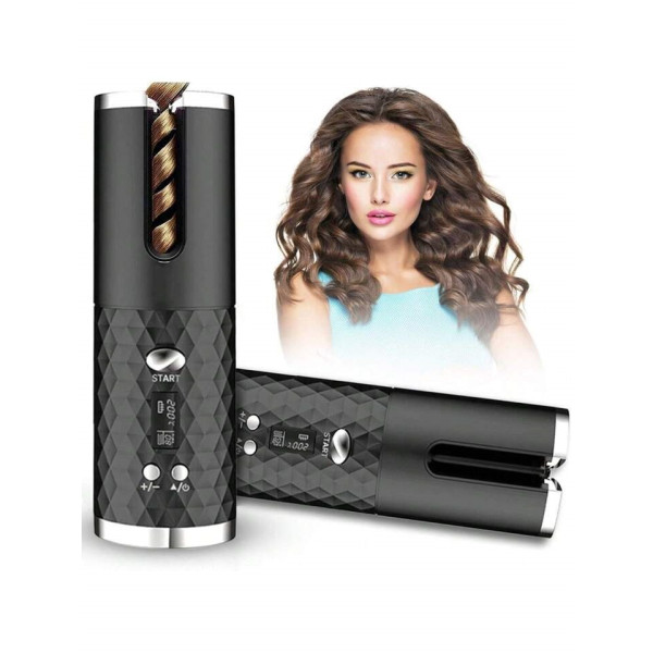 Rechargeable Hair Iron For Curls With Led Screen – Cordless Automatic Curler 501-6 Black