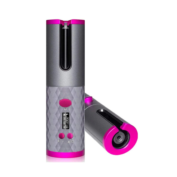 Επαναφορτιζόμενο Σίδερο Μαλλιών Για Μπούκλες Με Οθόνη Led – Cordless Automatic Curler 501-6 Γκρι