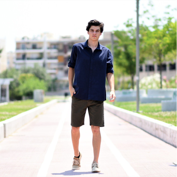 ΠΟΥΚΑΜΙΣΟ LINEN MOHICANS 5011 ΣΚΟΥΡΟ ΜΠΛΕ