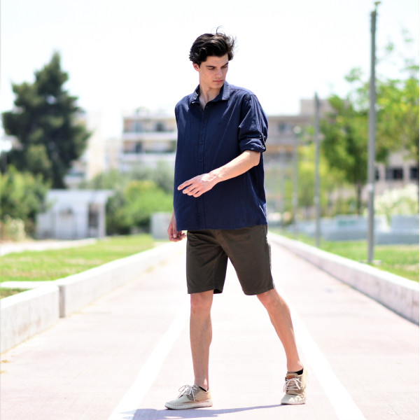 ΠΟΥΚΑΜΙΣΟ LINEN MOHICANS 5011 ΣΚΟΥΡΟ ΜΠΛΕ