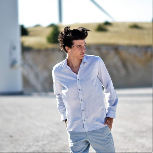 ΑΝΔΡΙΚΟ ΠΟΥΚΑΜΙΣΟ LINEN MOHICANS 5011 ΑΝΟΙΧΤΟ ΓΚΡΙ