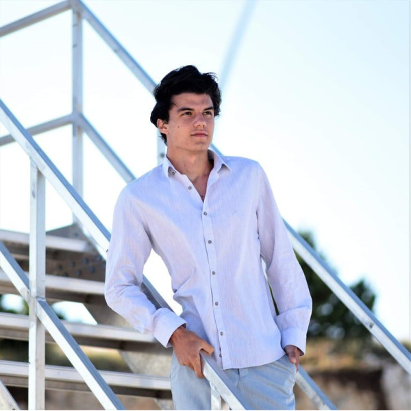 ΑΝΔΡΙΚΟ ΠΟΥΚΑΜΙΣΟ LINEN MOHICANS 5011 ΑΝΟΙΧΤΟ ΓΚΡΙ