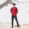 MEN POLO BLOUSE WITH COLLAR MONOCHROME MOHICANS 501 BORDO