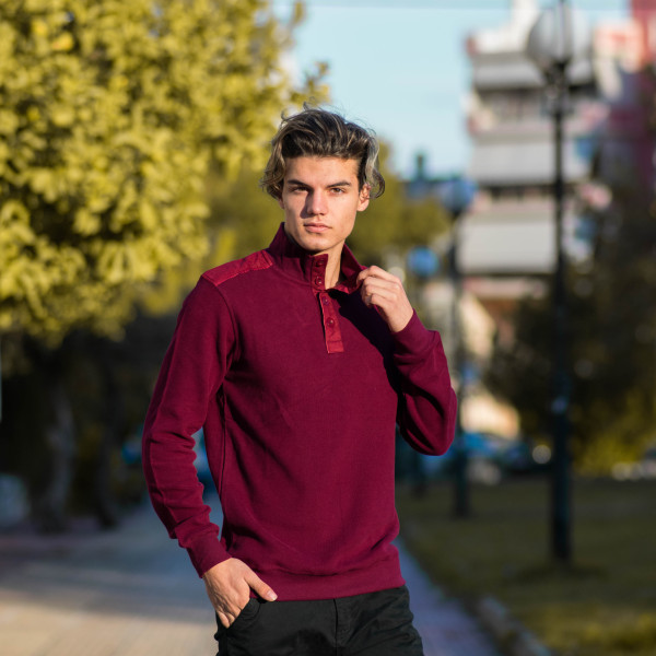 MEN POLO BLOUSE LOUPETO MOHICANS 502 BORDO