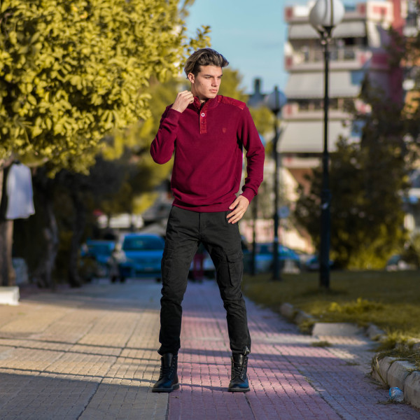 MEN POLO BLOUSE LOUPETO MOHICANS 502 BORDO