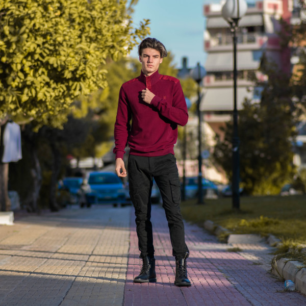 MEN POLO BLOUSE LOUPETO MOHICANS 502 BORDO