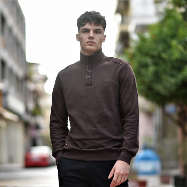 MEN POLO BLOUSE LOUPETO MOHICANS 502 BROWN