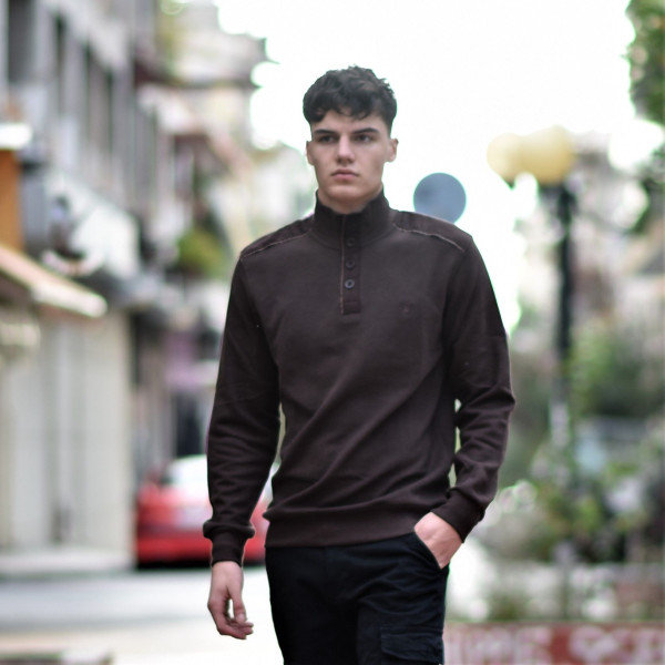 MEN POLO BLOUSE LOUPETO MOHICANS 502 BROWN