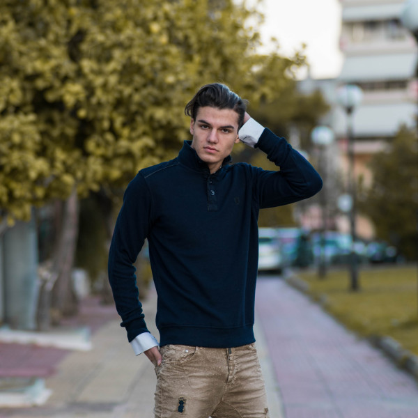 MEN POLO BLOUSE LOUPETO MOHICANS 502 BLUE