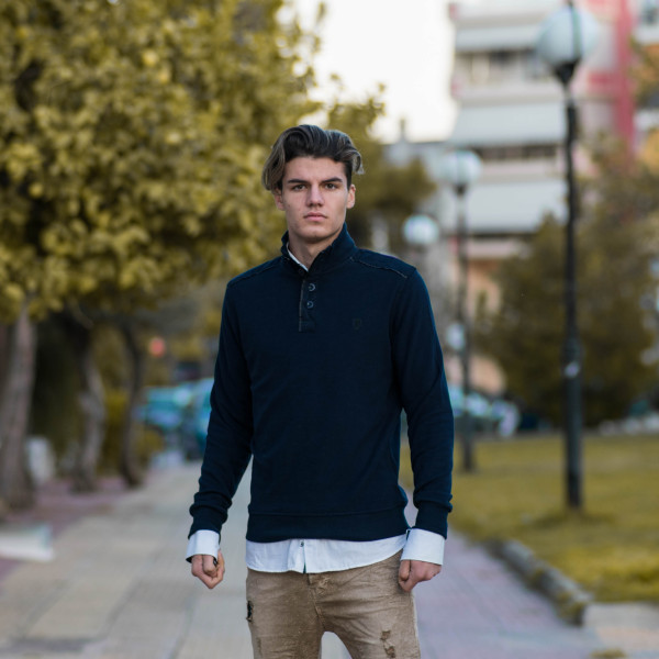 MEN POLO BLOUSE LOUPETO MOHICANS 502 BLUE