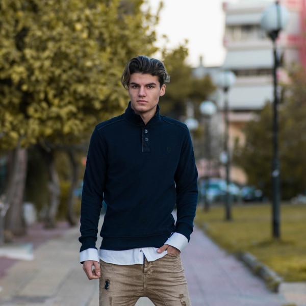 MEN POLO BLOUSE LOUPETO MOHICANS 502 BLUE