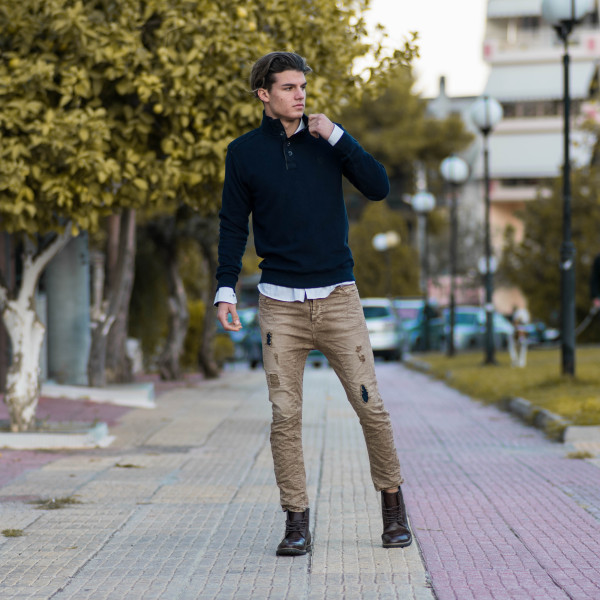 MEN POLO BLOUSE LOUPETO MOHICANS 502 BLUE